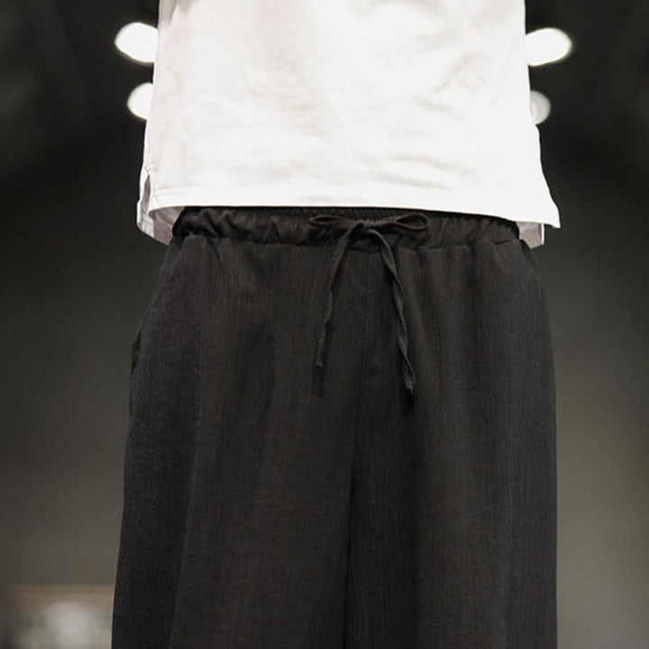 Buddha Stonesサマーソリッドメンズコットンリネンクロップドパンツ（ポケット付き） - image 33