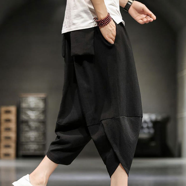 Buddha Stonesサマーソリッド メンズ クロップドパンツ ポケット付き - image 26