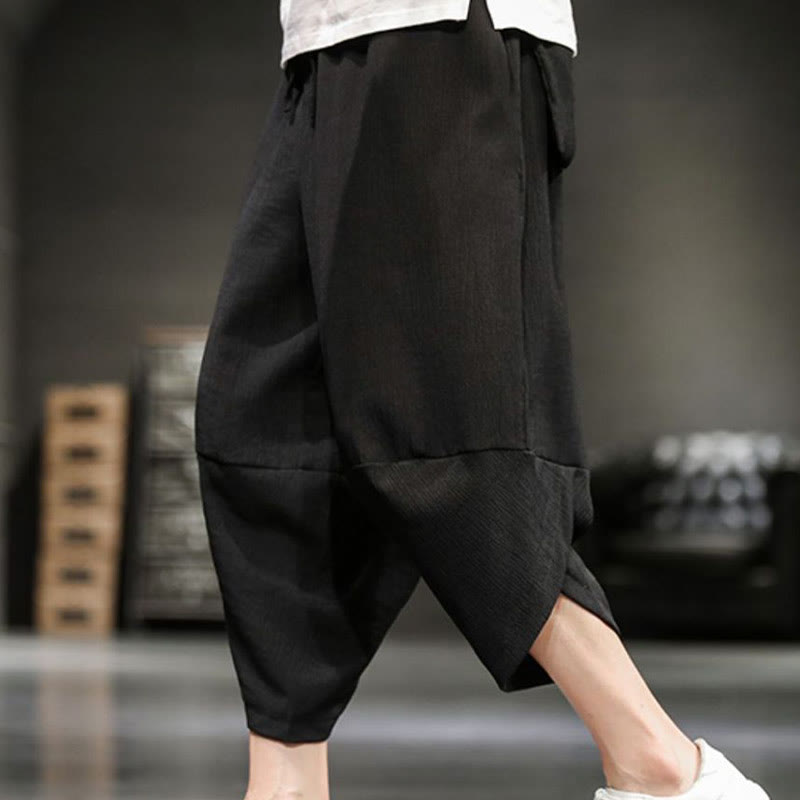 Buddha Stonesサマーソリッド メンズ クロップドパンツ ポケット付き - 黒 - US/UK/AU46、 EU56 (5XL)  - image 23