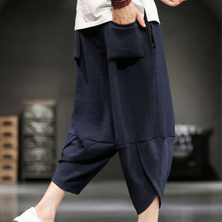 Buddha Stonesサマーソリッド メンズ クロップドパンツ ポケット付き - image 17
