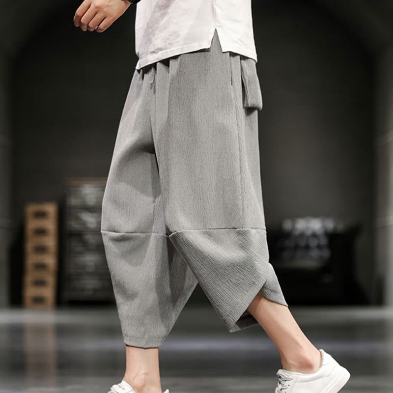 Buddha Stonesサマーソリッド メンズ クロップドパンツ ポケット付き - image 6