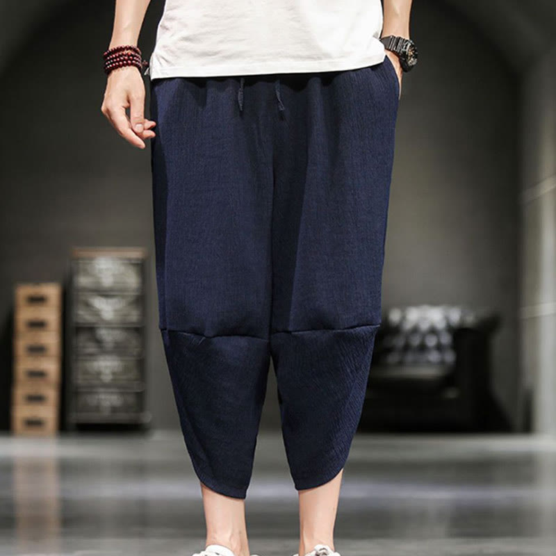 Buddha Stonesサマーソリッド メンズ クロップドパンツ ポケット付き - image 16