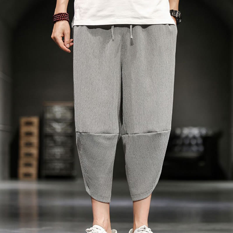 Buddha Stonesサマーソリッド メンズ クロップドパンツ ポケット付き - image 8