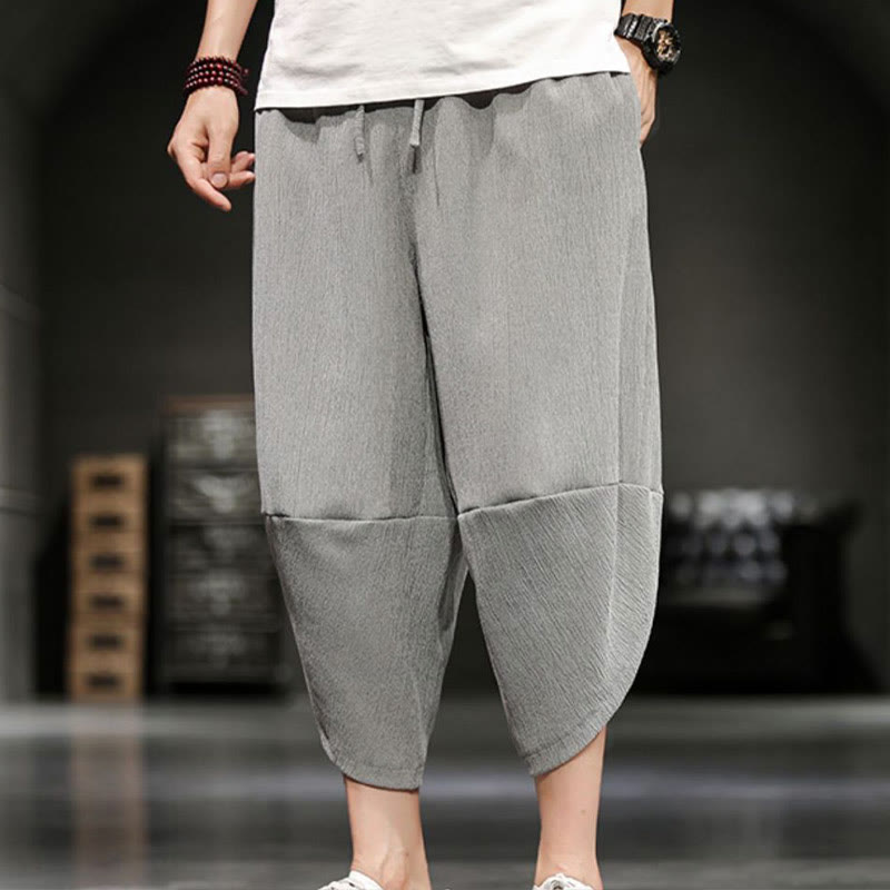 Buddha Stonesサマーソリッド メンズ クロップドパンツ ポケット付き - image 7