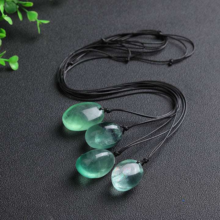 Buddha Stonesグリーンフローライト パワーネックレスペンダント - image 1