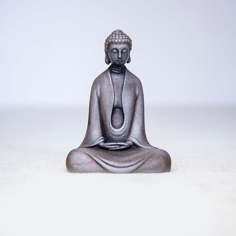 Buddha Stones手作り 瞑想 釈迦牟尼仏 鉄粉 錆 鋳造 樹脂 像 装飾