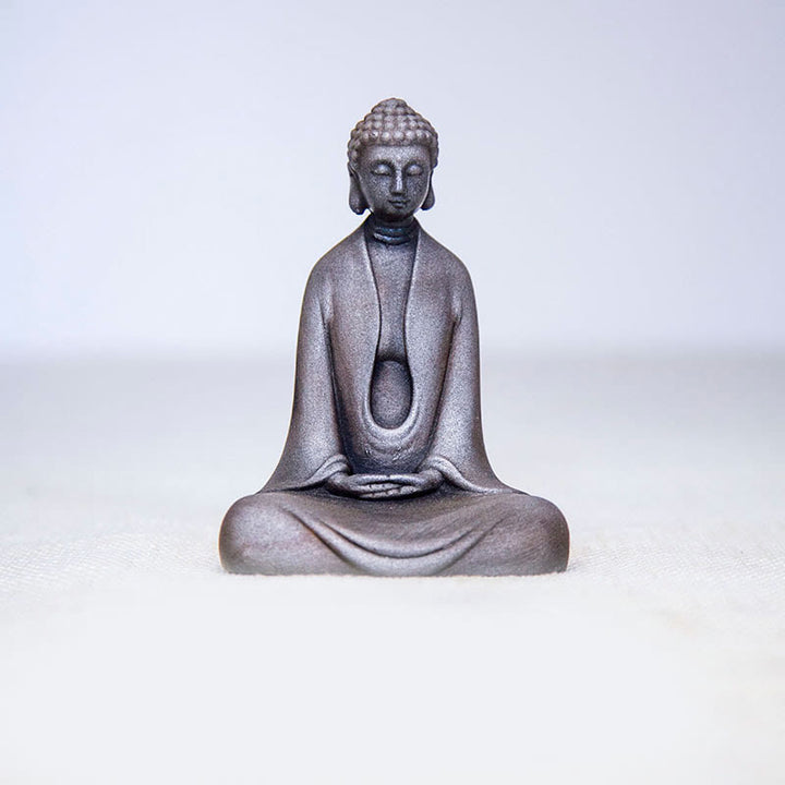 Buddha Stones手作り 瞑想 釈迦牟尼仏 鉄粉 錆 鋳造 樹脂 像 装飾