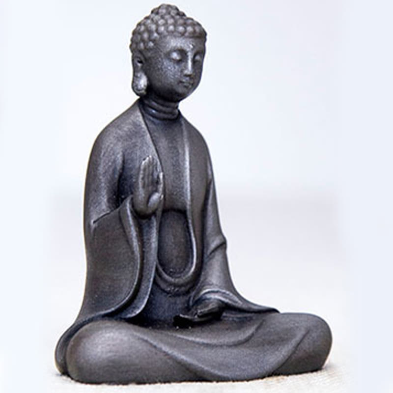 Buddha Stones手作り 瞑想 釈迦牟尼仏 鉄粉 錆 鋳造 樹脂 像 装飾