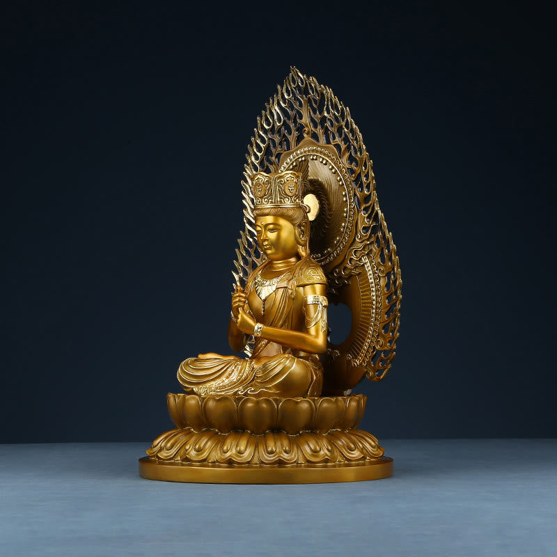 Buddha Stones如来仏像 静寂の銅像 家へのお供え装飾 - image 15