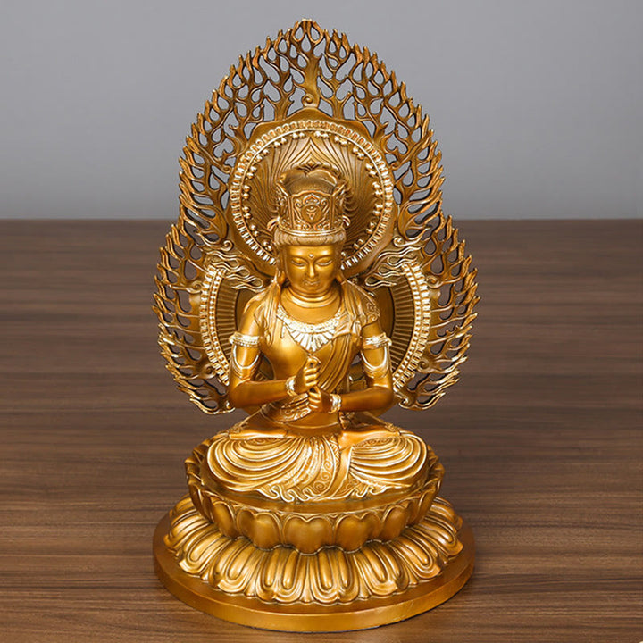 Buddha Stones如来仏像 静寂の銅像 家へのお供え装飾 - image 10