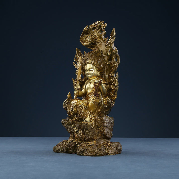 Buddha Stones不動明王 仏像 静寂の銅像 家へのお供え装飾 - image 11