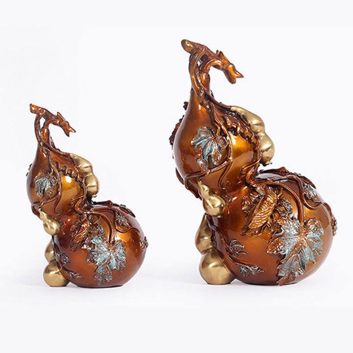 Buddha Stones金色のひょうたん 真鍮銅像 家庭用デスク装飾 - image 6