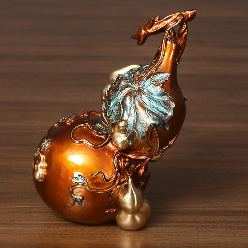 Buddha Stones金色のひょうたん 真鍮銅像 家庭用デスク装飾 - image 11