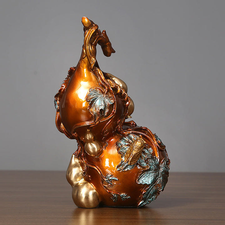 Buddha Stones金色のひょうたん 真鍮銅像 家庭用デスク装飾 - image 13