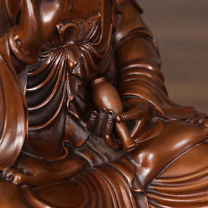 Buddha Stones観音菩薩 蓮華 富 銅像 家庭用 デスク装飾 - image 11