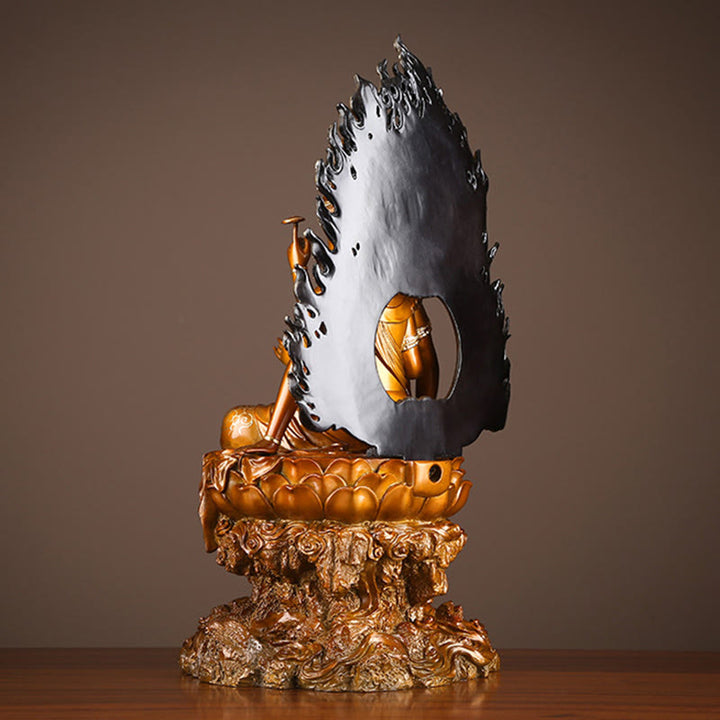 観音菩薩 成功のBuddha Stones真鍮銅像 家庭用 デスク 祭壇 装飾 - image 4