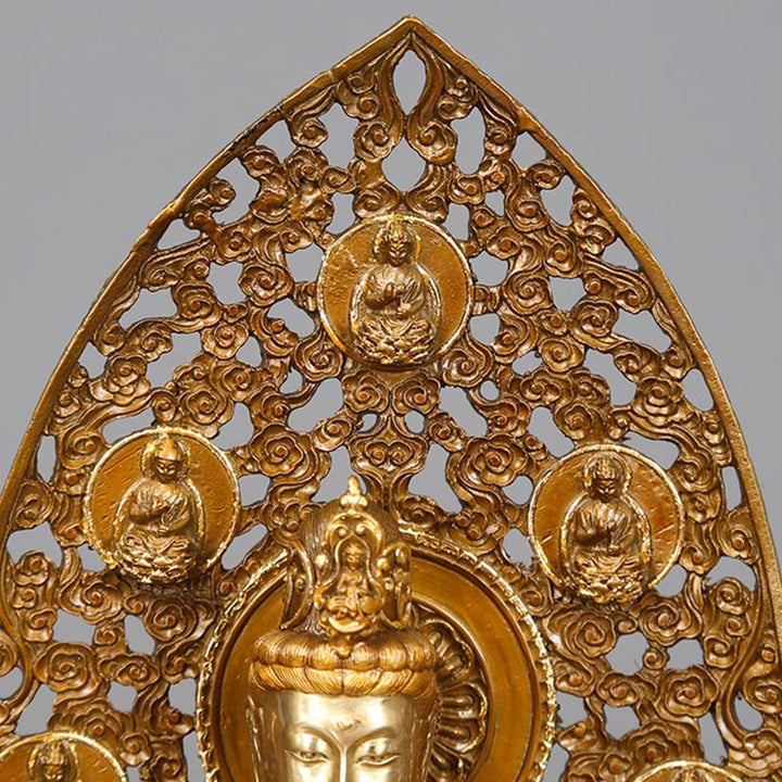 Buddha Stones菩薩 オーラ ハーモニー 真鍮 銅像 自宅 デスク 装飾 - image 7