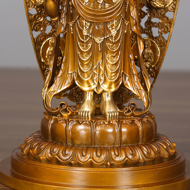 Buddha Stones菩薩 オーラ ハーモニー 真鍮 銅像 自宅 デスク 装飾 - image 9