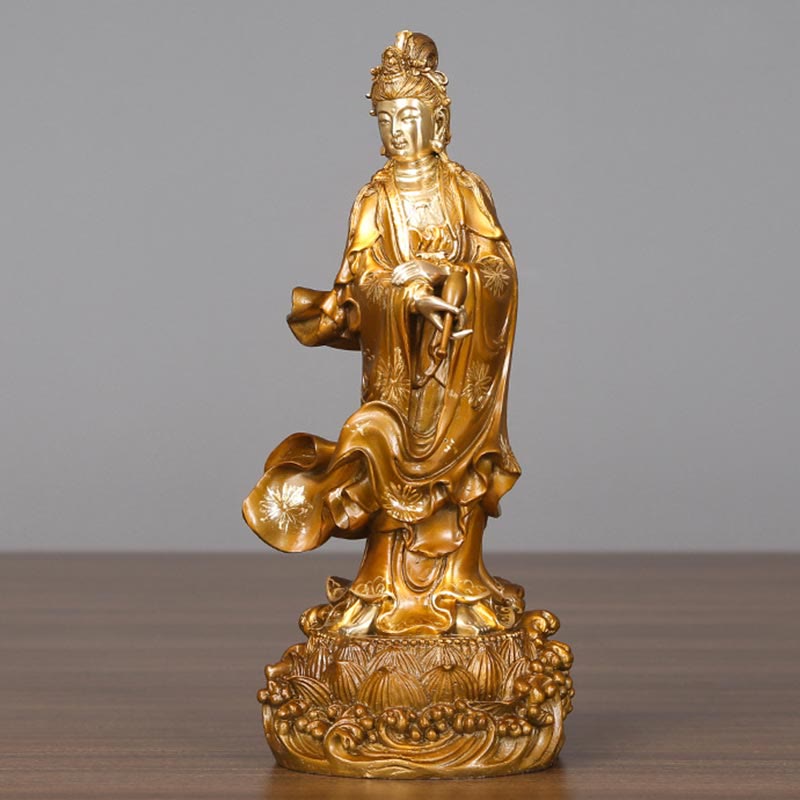 Buddha Stones（観音菩薩像）真鍮製 ハーモニー銅像 室内装飾 - image 11