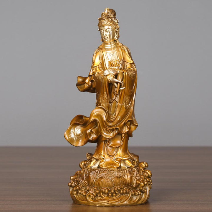 Buddha Stones（観音菩薩像）真鍮製 ハーモニー銅像 室内装飾 - image 11