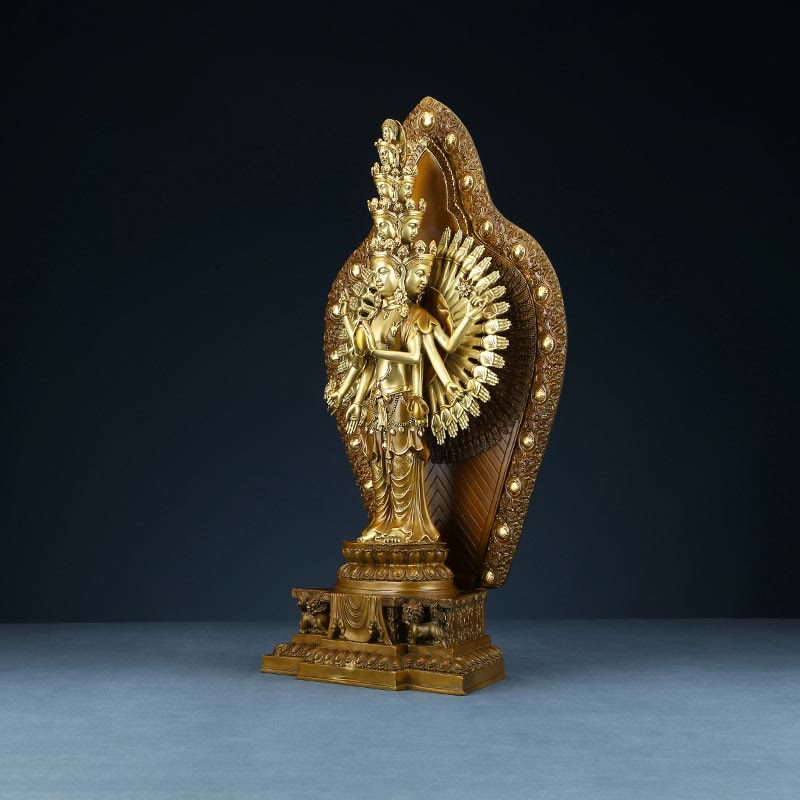 Buddha Stones手作り 千手観音 観音菩薩 富貴 真鍮 銅像 装飾 - image 13