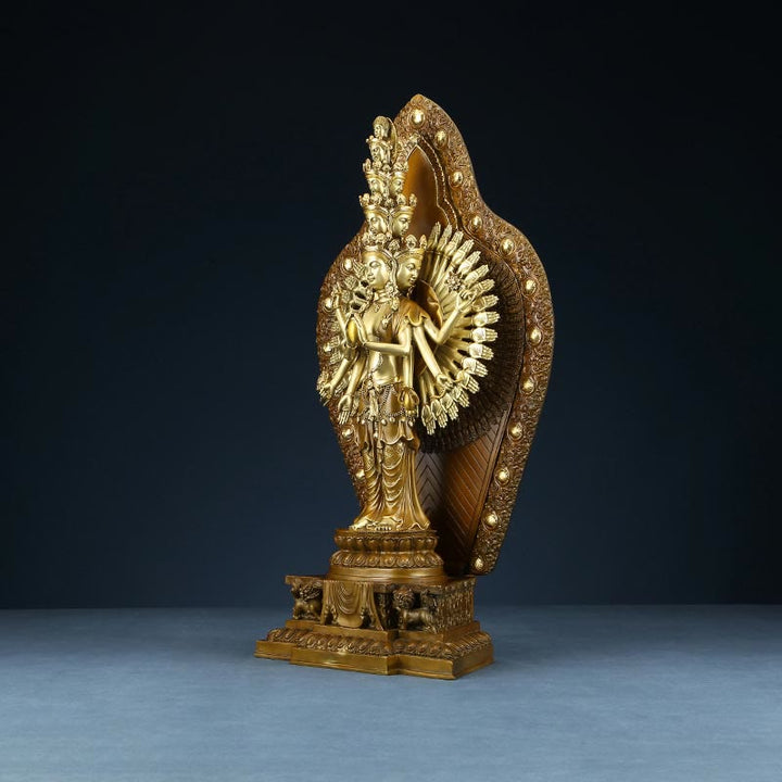 Buddha Stones手作り 千手観音 観音菩薩 富貴 真鍮 銅像 装飾 - image 13