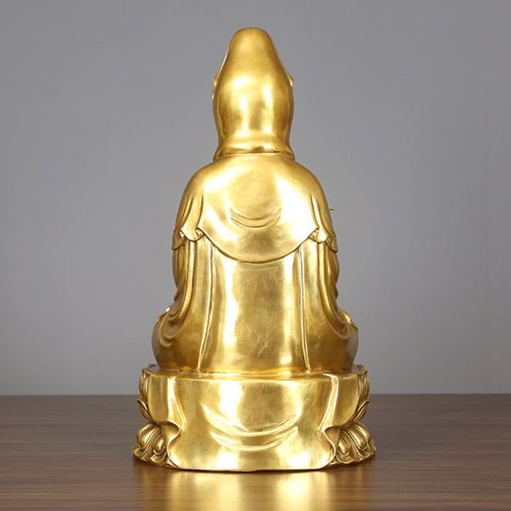 Buddha Stones観音菩薩 柳の瓶を持つ ハーモニー 真鍮銅像 室内装飾