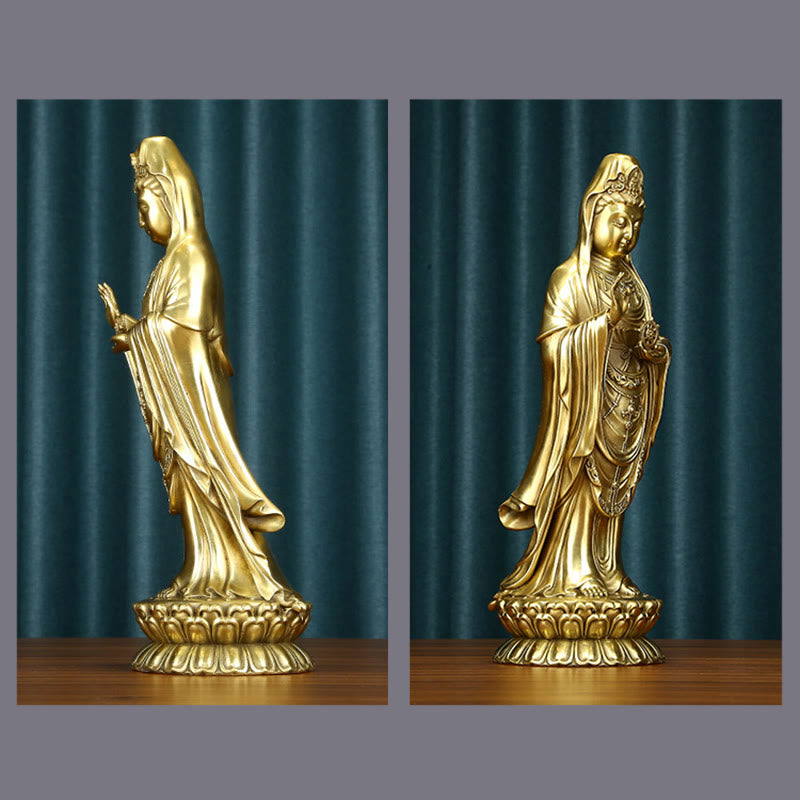 Buddha Stones観音菩薩 法輪宝珠 真鍮銅像 装飾品 - image 20
