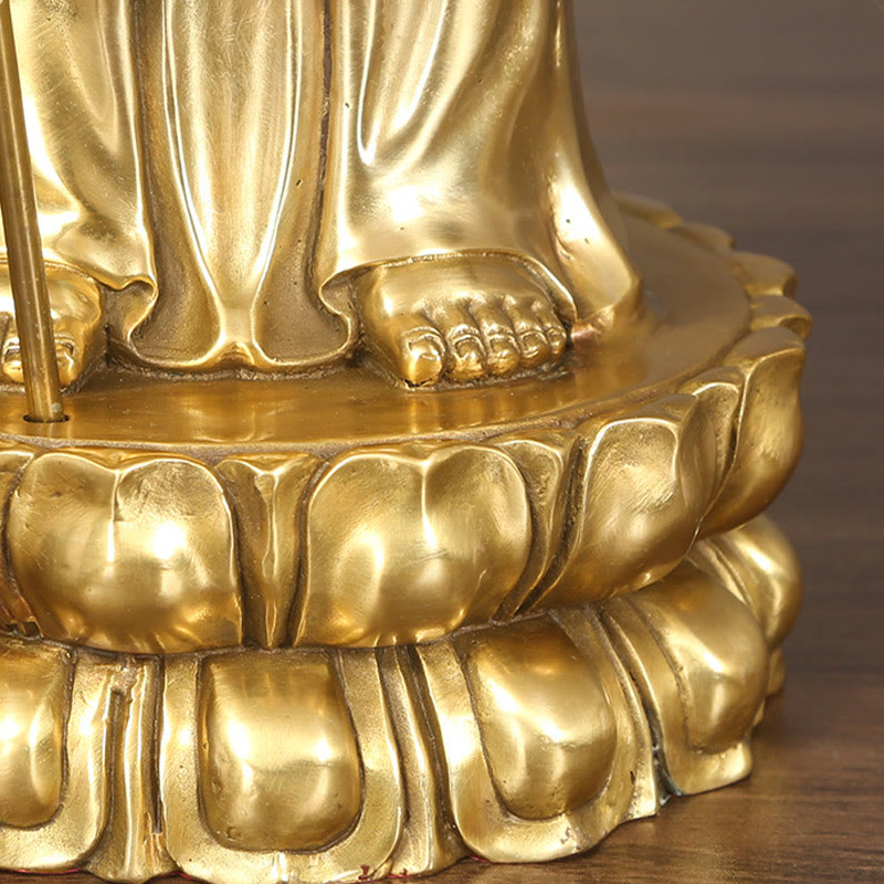 Buddha Stones地蔵菩薩像 慈悲の銅像 家へのお供え装飾 - image 9