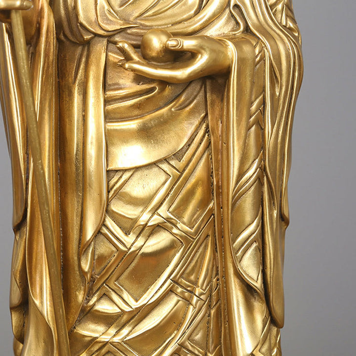 Buddha Stones地蔵菩薩像 慈悲の銅像 家へのお供え装飾 - image 8