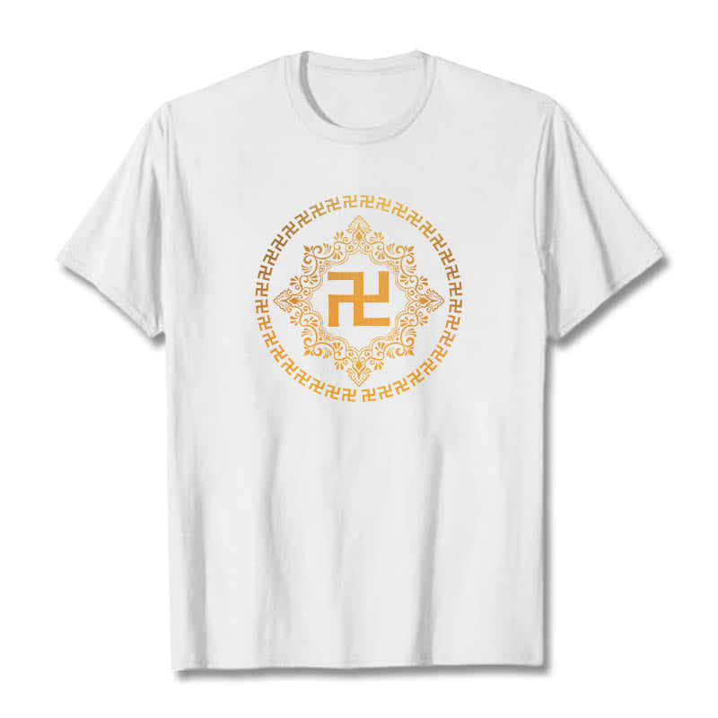 Buddha StonesスワスティカTシャツ - 白 - 2XL - image 1