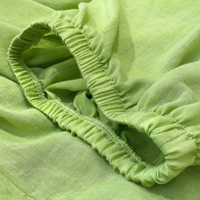 Buddha Stonesサマー 無地 リネン ドローストリング パンツ ポケット付き - image 24