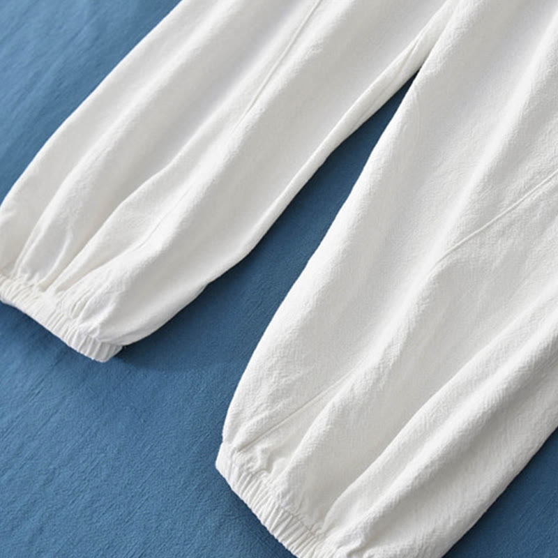 Buddha Stones無地ラミーリネンコットンパンツ ポケット付き - image 30