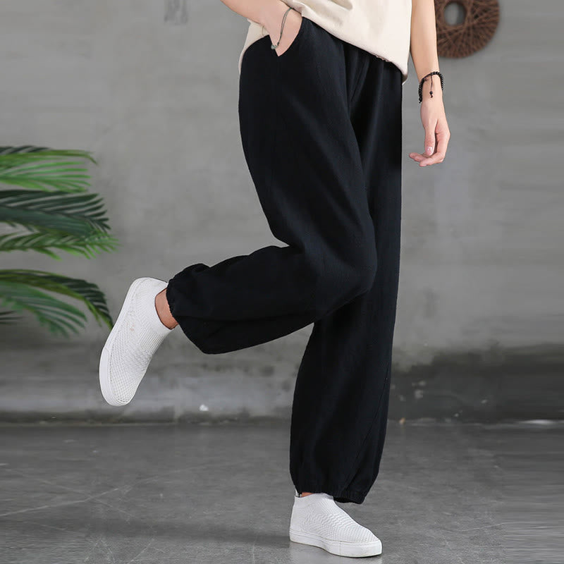 Buddha Stones無地 ラミーリネンコットン レディースパンツ ポケット付き - image 44
