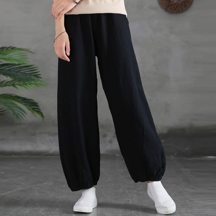 Buddha Stones無地 ラミーリネンコットン レディースパンツ ポケット付き - image 42