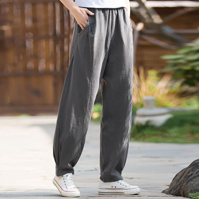 Buddha Stonesカジュアル ラミー リネン コットン ヨガパンツ ポケット付き - image 27