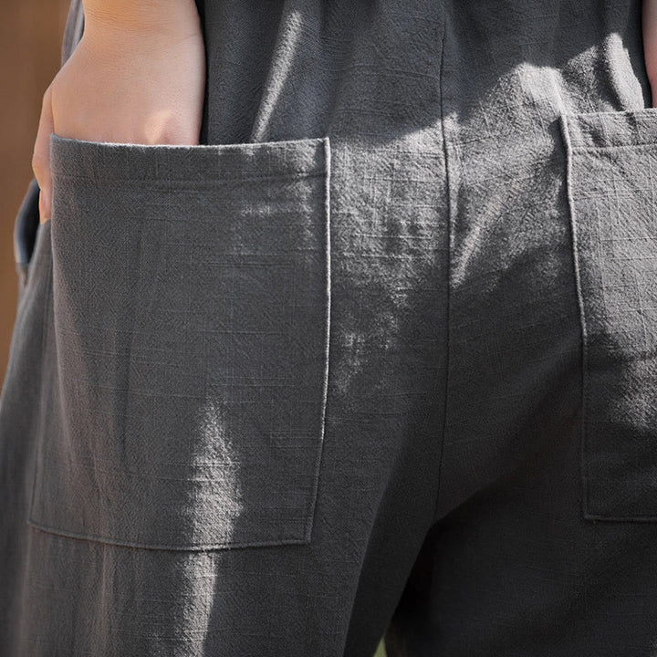 Buddha Stonesカジュアル ラミー リネン コットン ヨガパンツ ポケット付き - image 30