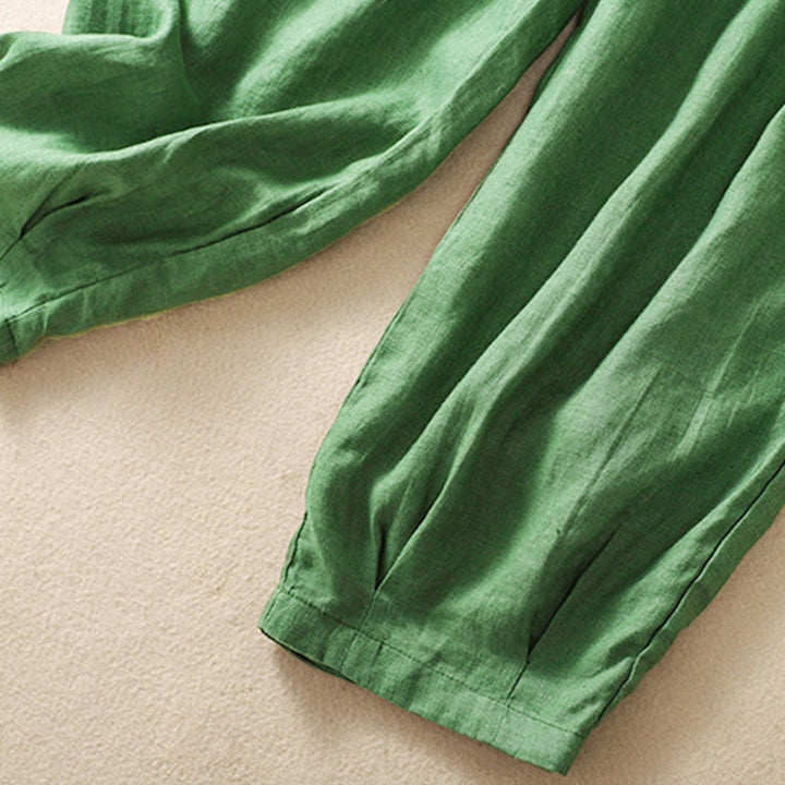 レディース ハーレムパンツ 夏用 コットン ウエスト紐付き ポケット付き Buddha Stones - image 12