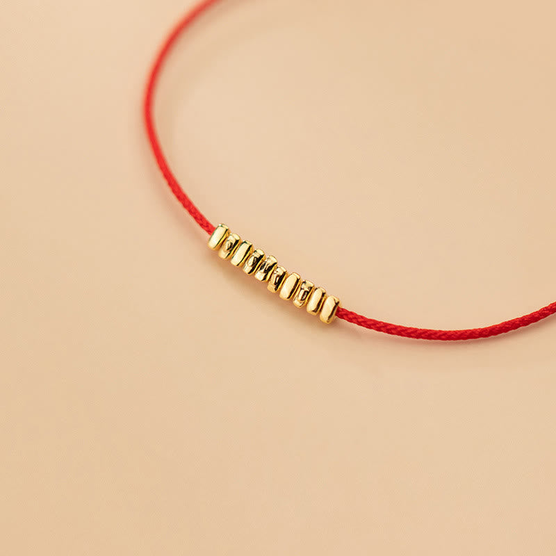 Buddha Stonesハンドメイド 925 スターリングシルバー 小片 保護編み 極薄ロープブレスレット - image 5