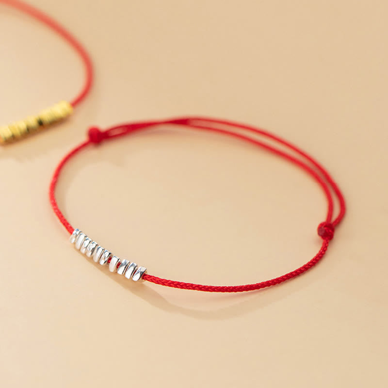 Buddha Stonesハンドメイド 925 スターリングシルバー 小片 保護編み 極薄ロープブレスレット - image 13