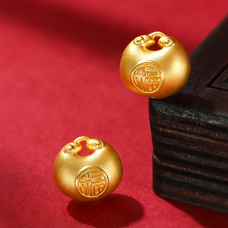 Buddha Stones999ゴールドフーキャラクターウィッシュロックパターン幸運ロープネックレスペンダント - image 8