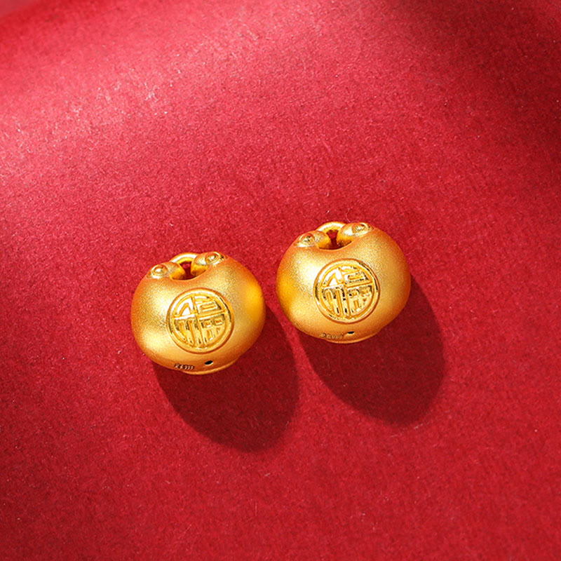 Buddha Stones999ゴールドフーキャラクターウィッシュロックパターン幸運ロープネックレスペンダント - image 14