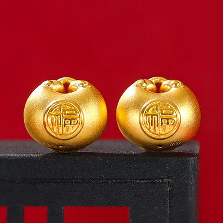 Buddha Stones999ゴールドフーキャラクターウィッシュロックパターン幸運ロープネックレスペンダント - image 15