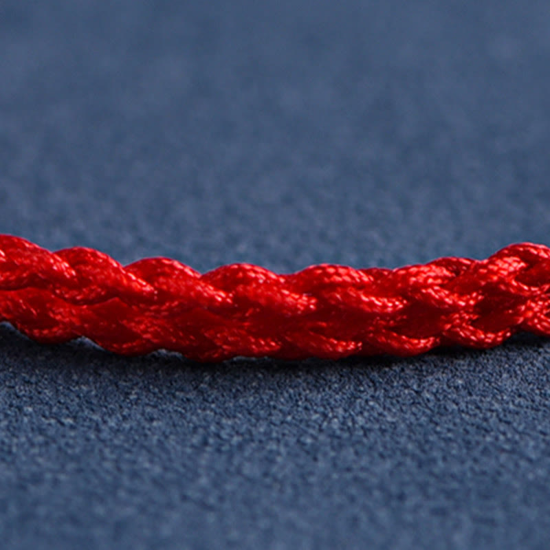 Buddha Stonesハンドメイド999スターリングシルバーフーキャラクターウィッシュ如意ハンドル幸運繁栄ロープブレスレットアンクレット - image 14