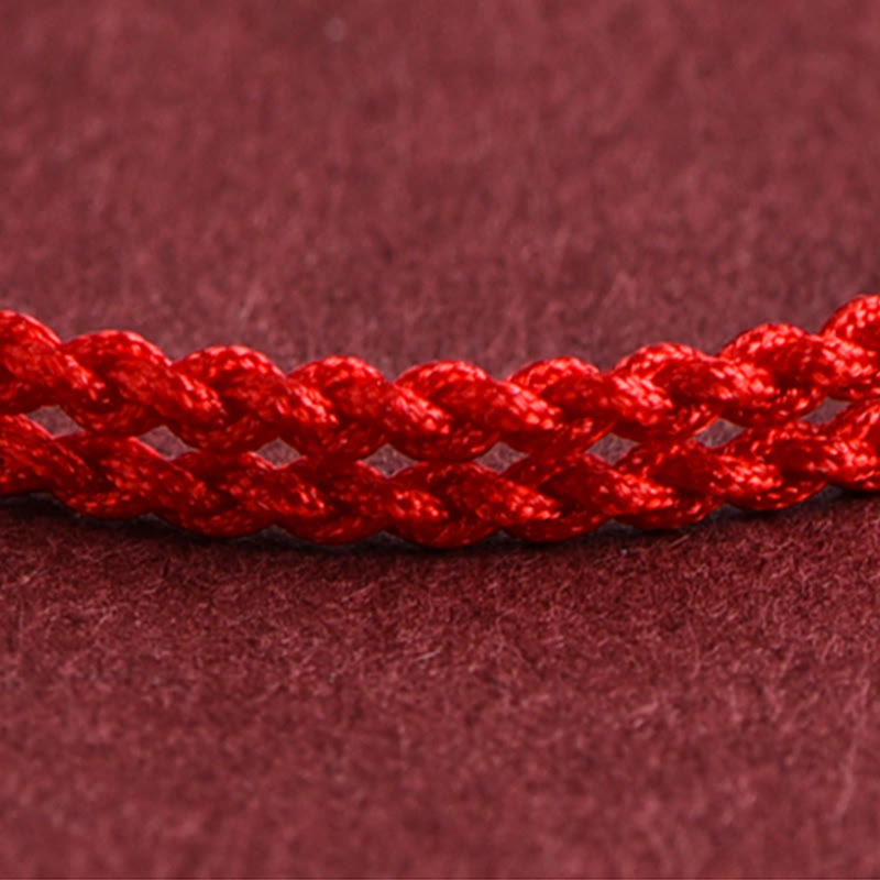 Buddha Stones999ゴールド 小さな平和のお守りチャームデザイン ハンドメイド 幸運 編み込み ロープ ブレスレット アンクレット - image 10