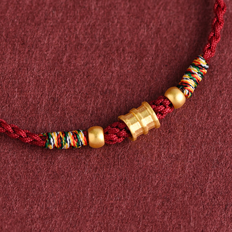 Buddha Stones999ゴールド 小さなバケツ型デザイン 手作り 幸運 編み込み ロープ ブレスレット アンクレット - image 7