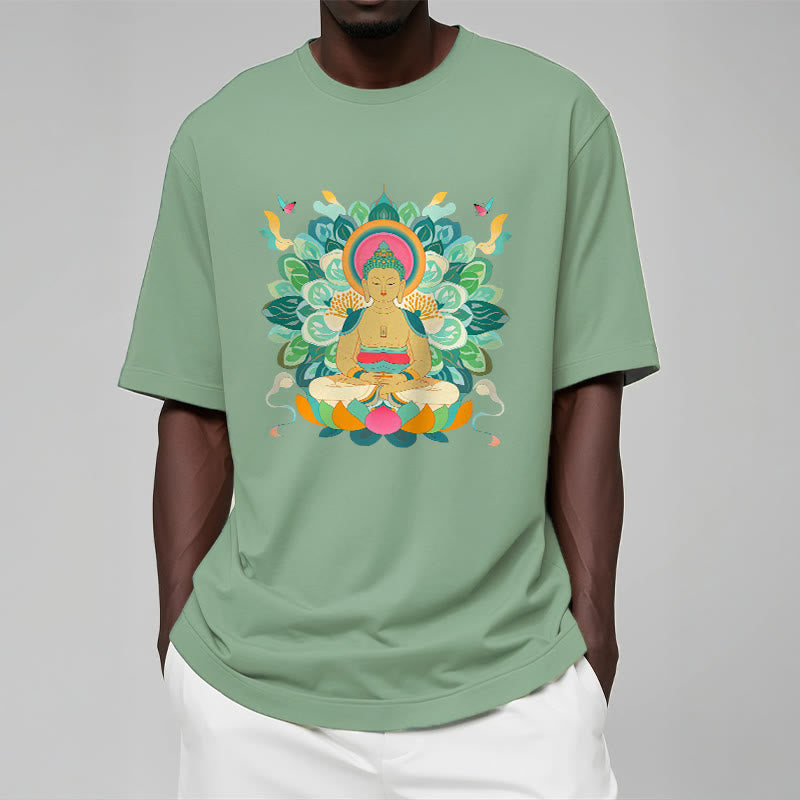 Buddha Stones、蝶、蓮、仏陀風Tシャツ - image 14