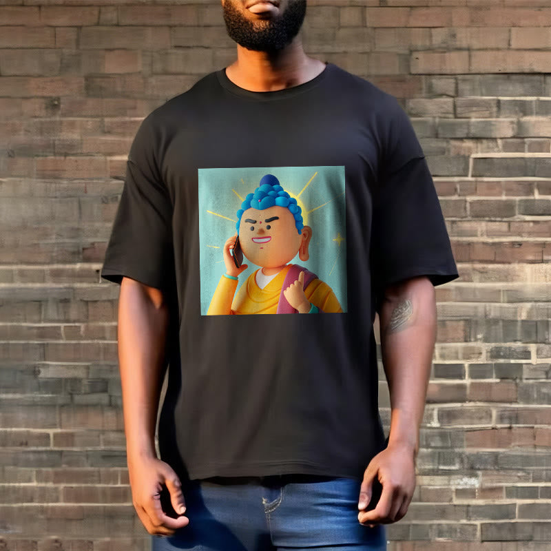 Buddha Stonesの面白い漫画仏陀Tシャツ - image 9