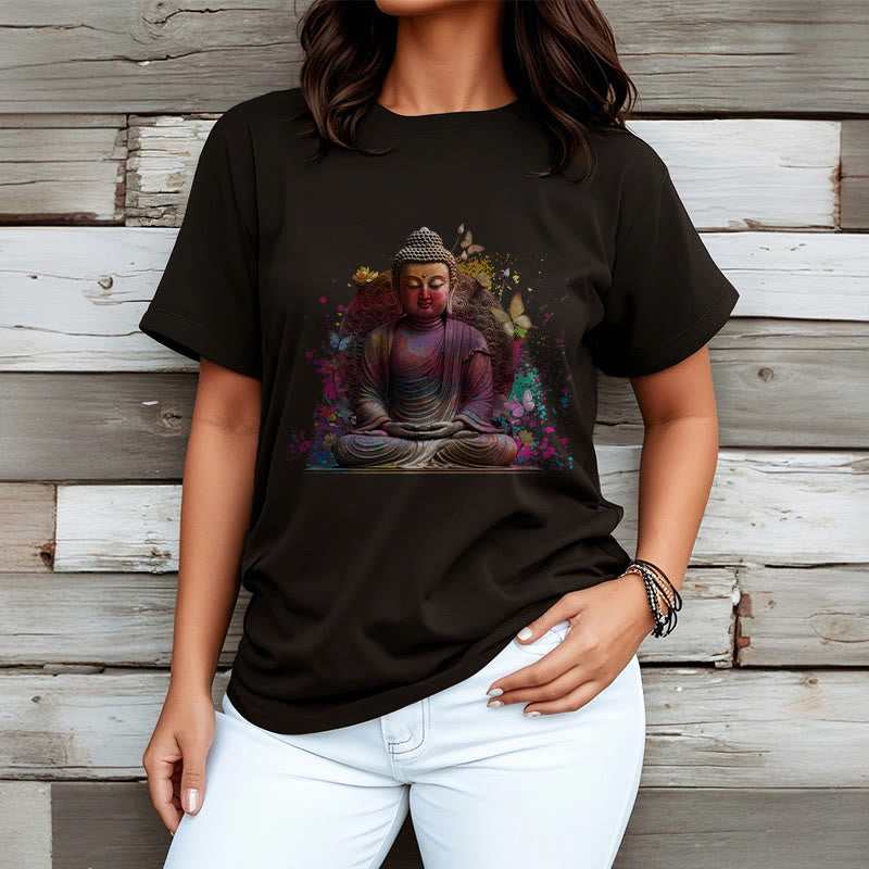 Buddha Stones、蝶、瞑想、仏陀のTシャツ - image 9