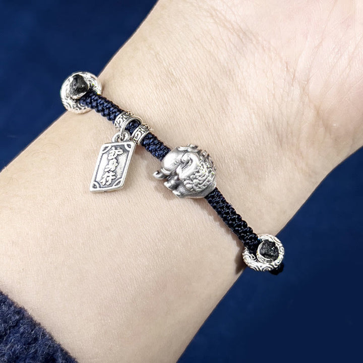 Buddha Stones925スターリングシルバー 象の安全と健康のお守り チャーム強さブレスレット - image 4